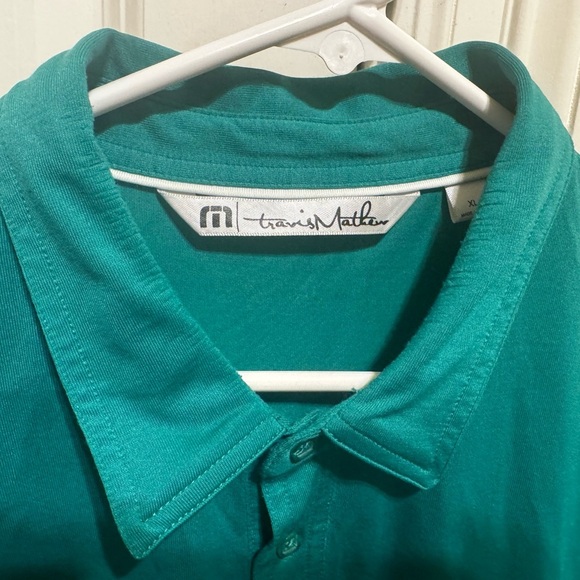 Travis Mathew Green Short Sleeve Men’s Polo Shirt Chest Pocket Sz XL - Picture 5 of 11